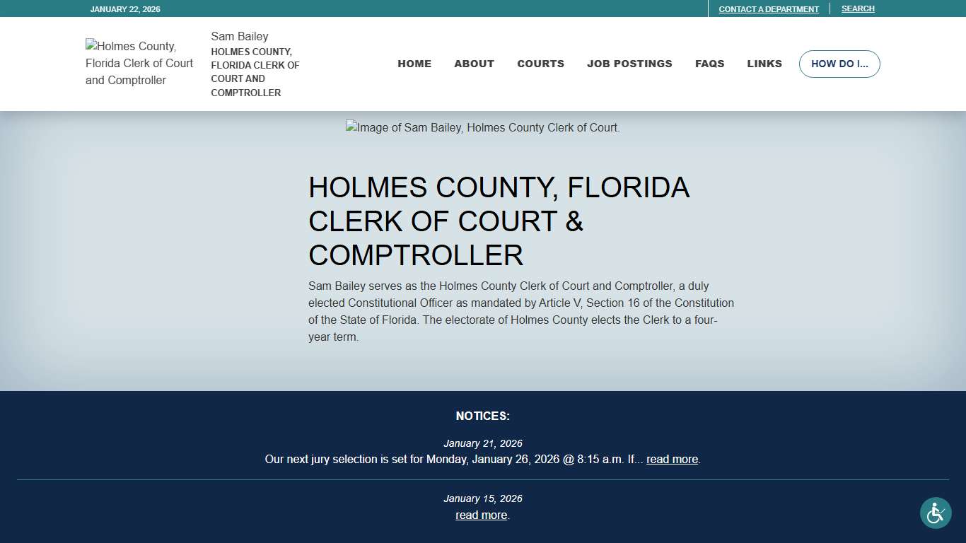 Holmes County, Florida Clerk of Court & Comptroller