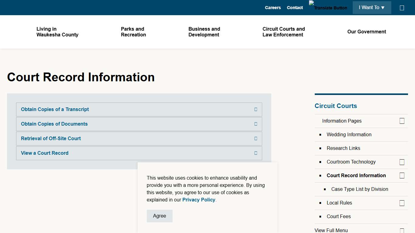 Court Record Information | Waukesha County